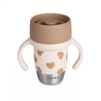Beaba BigLove 360° Stainless Steel Training Cup 250 ml Rose