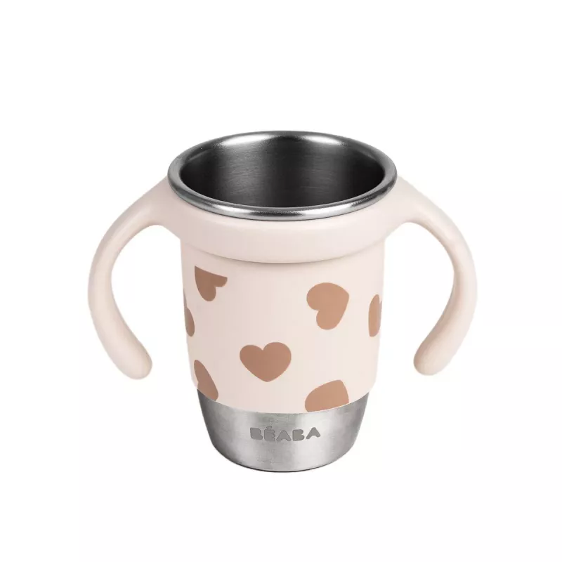 Beaba BigLove 360° Stainless Steel Training Cup 250 ml Rose