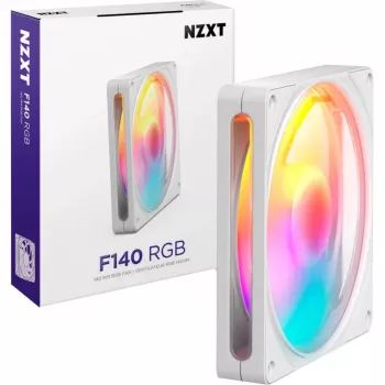 NZXT F140 RGB White 140mm PWM Fan with Addressable RGB