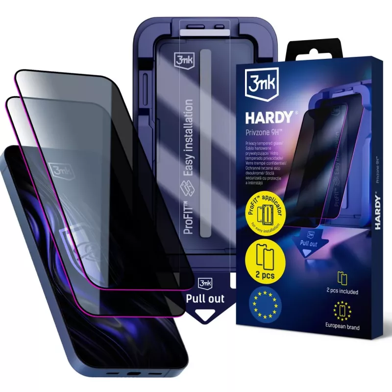 3MK PROTECTION Apple iPhone 14 Pro - 3mk Hardy Privzone 9H rūdīta stikla privātuma ekrāna aizsargs