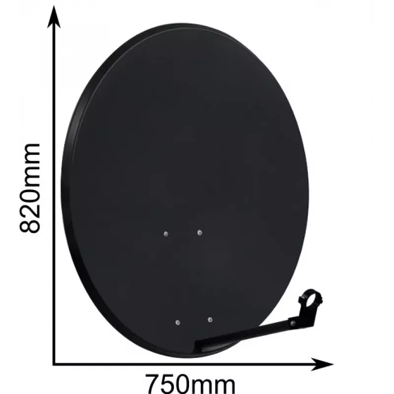 CORAB COR-800SAE-C 80 cm Offset Satelītantena, Antracīta