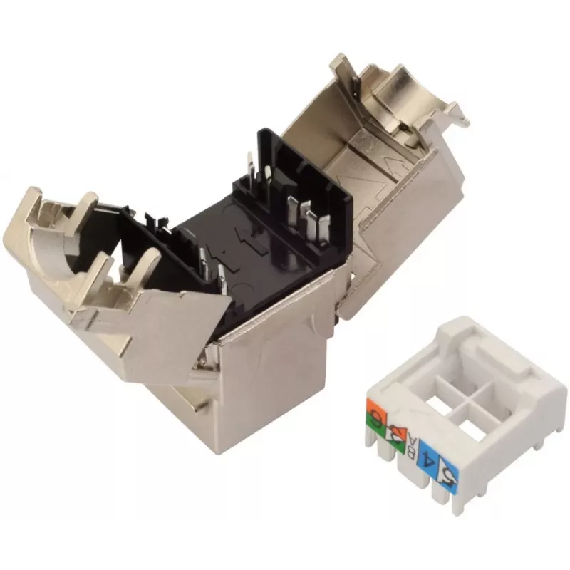 SOLARIX Cat.6 STP RJ45 Keystone Module Tool-less IDC Black