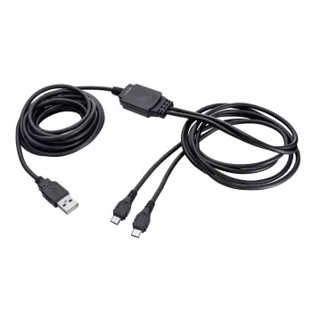 TRUST GXT 222 DUO Charge & Play kabelis 2m melns, USB-A uz Micro-USB, Xbox One kontrolleriem