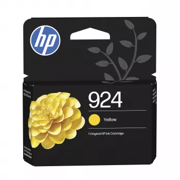 HP 924 Yellow Original Ink Cartridge (4K0U5NE#30B) - 300 Pages, Dye-Based