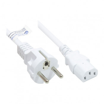 Good Connections Schuko kontaktdakša uz IEC C13 strāvas kabeli, balts, 1m