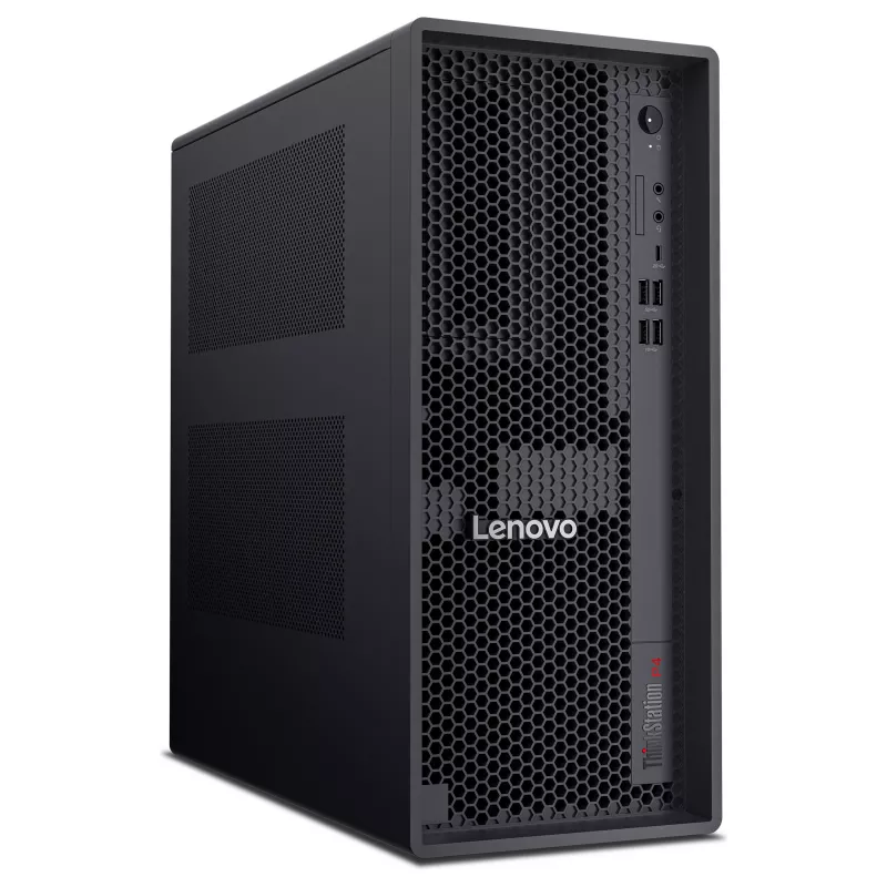 Lenovo ThinkStation P4 30KN torņa darbstacija - AMD Ryzen 5 Pro 9655 3.9GHz, 32GB RAM, 512GB NVMe SSD, Radeon Graphics, Windows 11 Pro, monitors