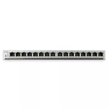 ZyXEL GS1100-16EP 16 portu Gigabit PoE+ nepārvaldāms slēdzis, 135W budžets, bez ventilatora, plāns