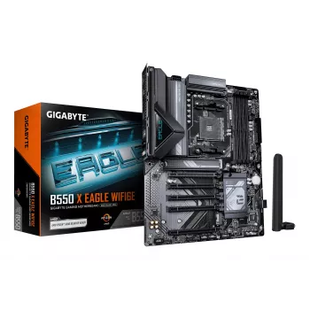 GIGABYTE B550 X EAGLE WIFI6E ATX mātesplate - AMD AM4, DDR4, 128GB, 2.5GbE, Wi-Fi 6E, Bluetooth 5.2, PCIe 4.0, Dual M.2, HDMI/DP