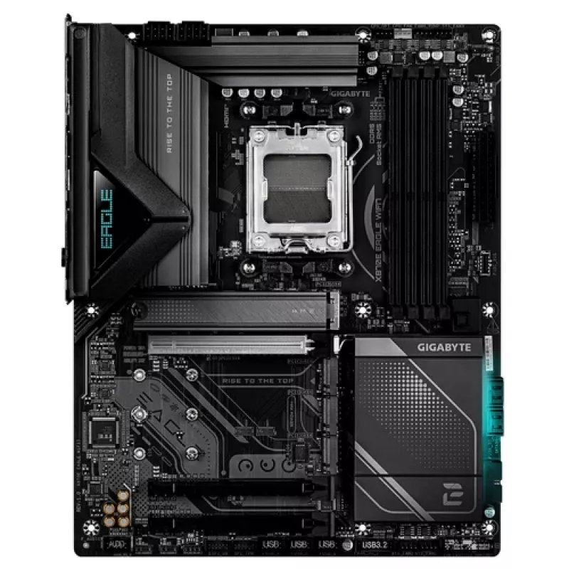 GIGABYTE X870E EAGLE WIFI7 AM5 ATX mātesplate, 4x DDR5, HDMI, DP, 4x M.2, USB4, Wi-Fi 7, 5GbE