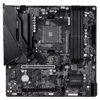 GIGABYTE B550M X AORUS ELITE AM4 Micro-ATX mātesplate, AMD B550, 4x DDR4, HDMI/DP, 2x M.2, 2.5GbE, Wi-Fi 6E