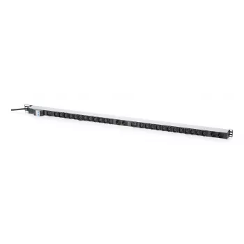 DIGITUS Basic IT PDU, vienfāzes 32A, 24 x C13, 2 x C19, 4 x Schuko, 3 m kabelis, IEC 60309 32A spraudnis