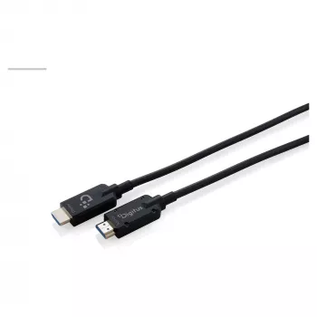 DIGITUS Armored HDMI 2.1 Active Optical Cable, 8K UHD, 20 m, Melns