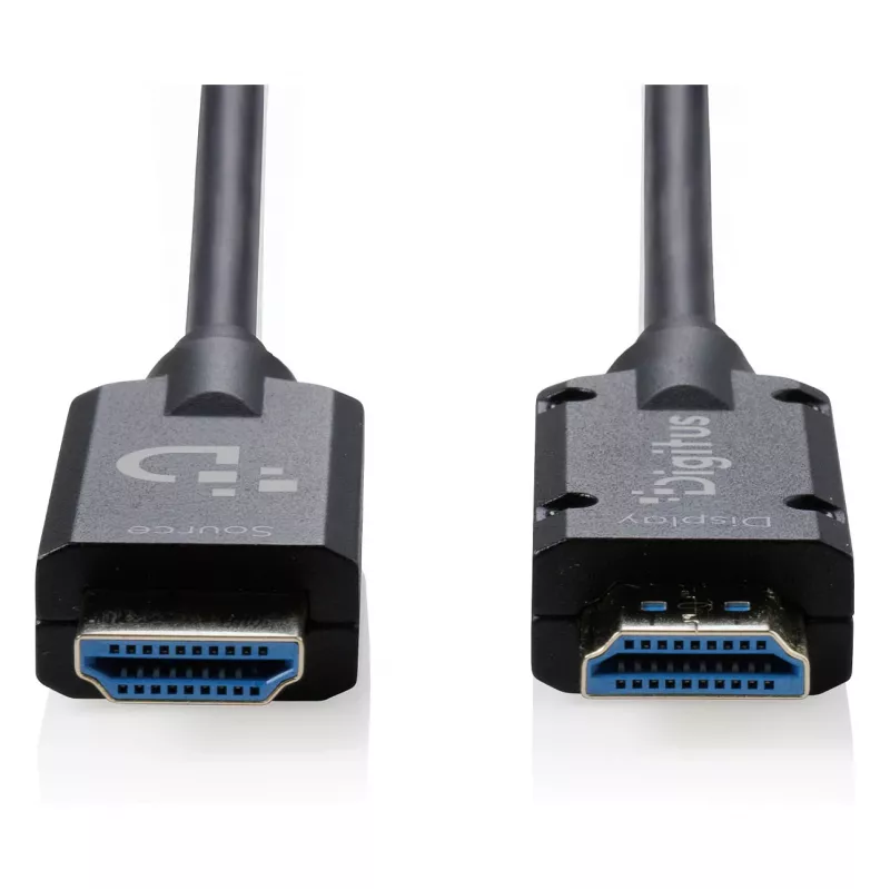 DIGITUS Armored HDMI 2.1 Active Optical Cable, 8K UHD, 20 m, Melns