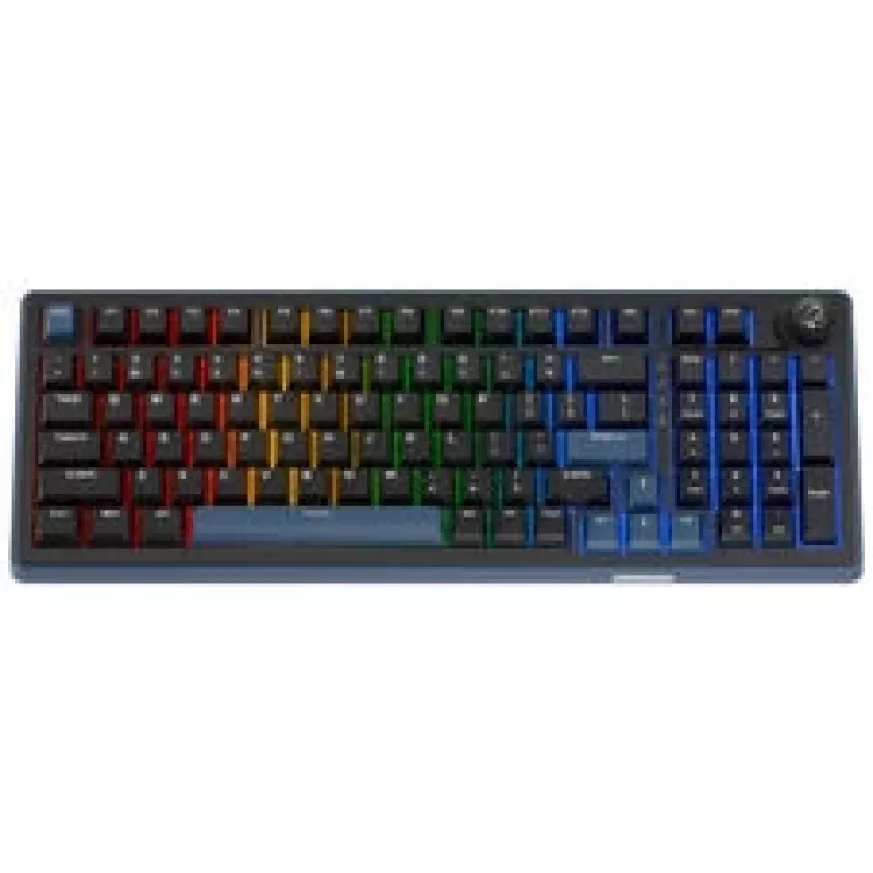 Ducky OK-M 98 spēļu tastatūra, 98% izkārtojums, hot-swappable, RGB fona apgaismojums, ANSI US, KTT Wine Red lineārie slēdži