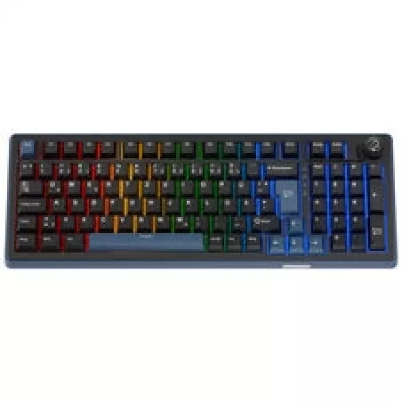 Ducky OK-M 98 spēļu tastatūra, 98% izkārtojums, Hot-Swappable, RGB, ISO - KTT lineārie slēdži