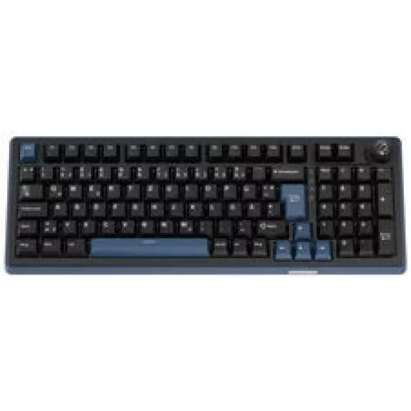Ducky OK-M 98 spēļu tastatūra, 98% izkārtojums, Hot-Swap, RGB fona apgaismojums, ISO, KTT Tactile slēdži, melna