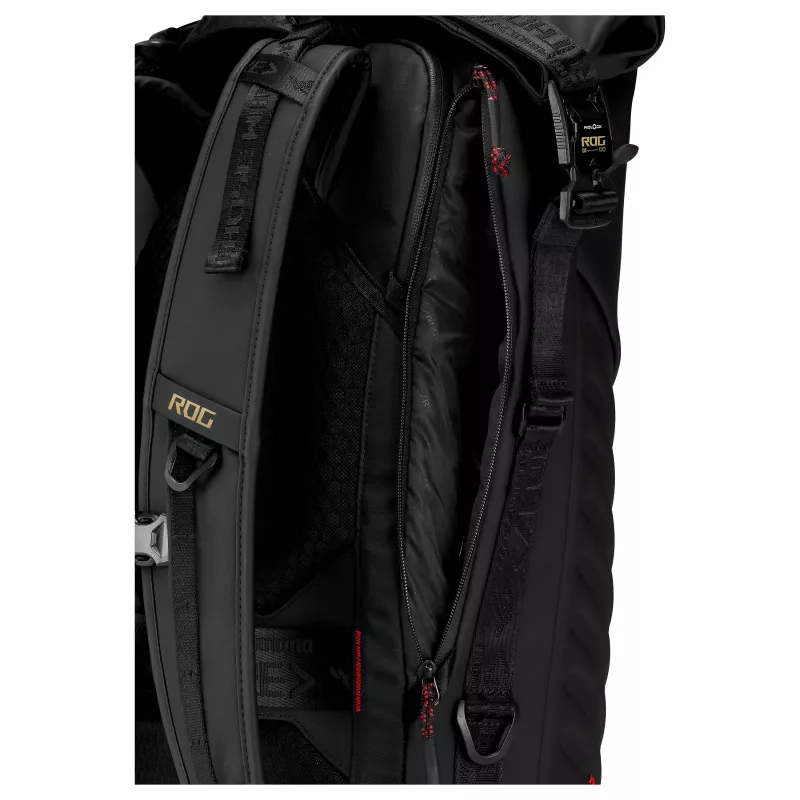 ASUS ROG Slash mugursoma BP3802 Edition 20 - 16L ūdensatgrūdoša Cordura mugursoma klēpjdatoriem līdz 17,3 collām, melna