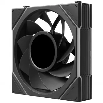 Lian Li UNI FAN TL LCD FLEX Wireless 120mm Reverse Blade ARGB PWM ventilators ar LCD displeju - Melns