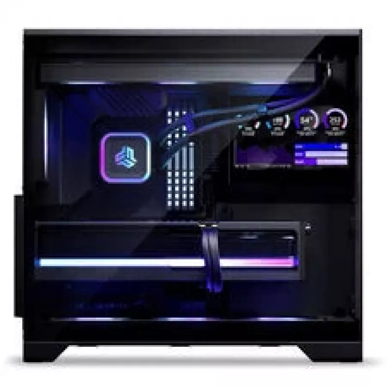 Phanteks XT V5 LCD Midi-Tower datora korpuss, ATX, 7 collu LCD, rūdīts stikls - Melns