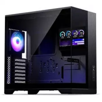 Phanteks XT V5 LCD Midi-Tower datora korpuss, ATX, 7 collu LCD, rūdīts stikls - Melns