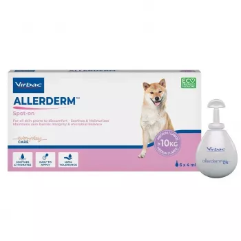 Virbac Allerderm Spot-On suņiem - dermatoloģisks ādas barjeras atbalsts, 6 pipetes x 4 ml