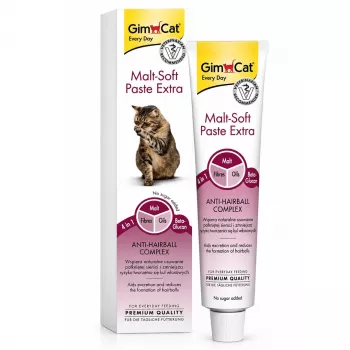 GimCat Malt-Soft Paste Extra - Pretmatu kamolu pasta kaķiem, 100g