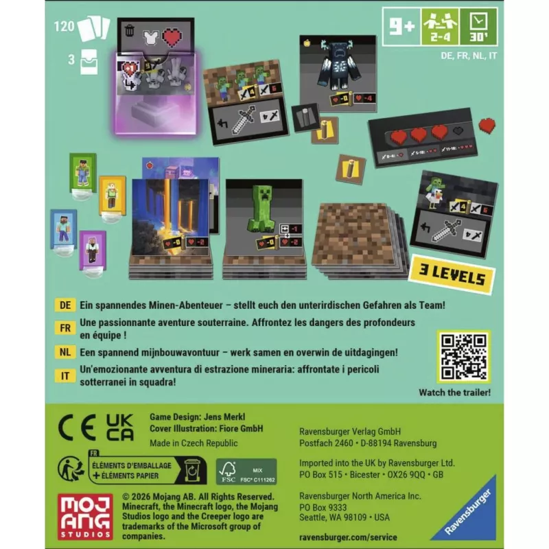 RAVENSBURGER Minecraft: Digging Down stratēģijas galda spēle