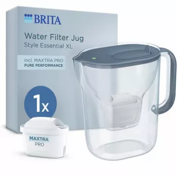 BRITA Style Essential XL zils ūdens filtra krūze ar MAXTRA PRO Pure Performance filtru