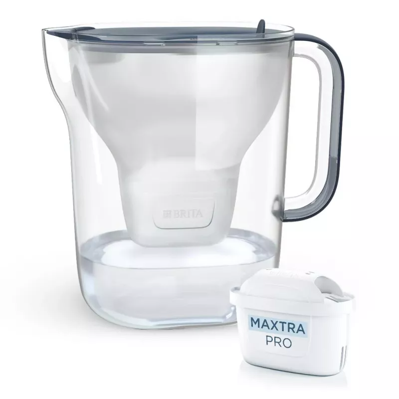 BRITA Style Essential XL zils ūdens filtra krūze ar MAXTRA PRO Pure Performance filtru