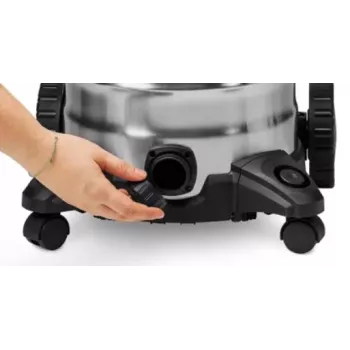 Einhell TC-VC 3055 SA Slapjās un sausās tīrīšanas putekļsūcējs ar strāvas kontaktligzdu, 55L nerūsējošā tērauda tvertne, 1500W