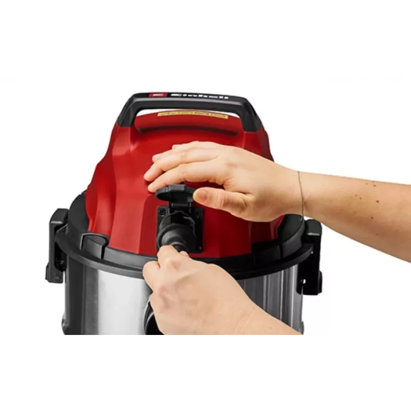 Einhell TC-VC 3055 SA Slapjās un sausās tīrīšanas putekļsūcējs ar strāvas kontaktligzdu, 55L nerūsējošā tērauda tvertne, 1500W
