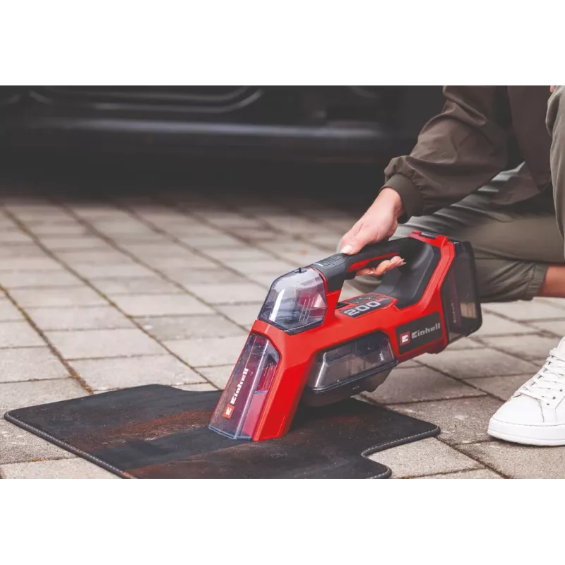 Einhell TE-SCL 18/200 Li-Solo bezvadu slapjās un sausās tīrīšanas putekļsūcējs ar mazgāšanas funkciju, 20L nerūsējošā tērauda tvertne, 18V Power X-Change, bez akumulatora
