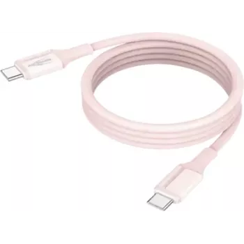 ANSMANN Magnētiskais USB-C silikona kabelis 1,2 m rozā