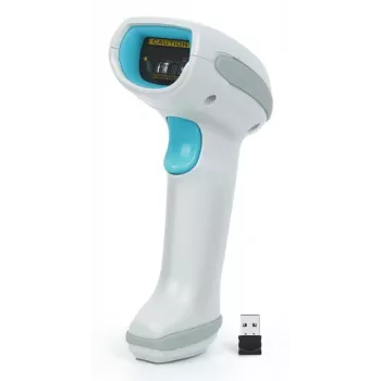 DIGITUS Advanced bezvadu 1D/2D svītrkodu skeneris, 2.4 GHz, 100m darbības rādiuss, IP54, uzlādējams