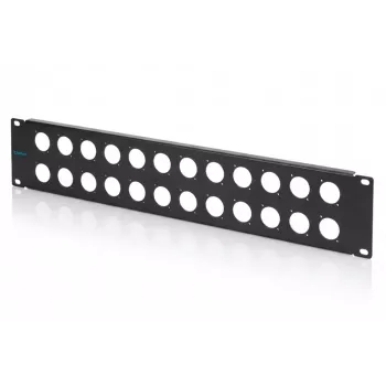 DIGITUS 2U Rack tukšais panelis 24 D-Type moduļiem, 19 collu, melns