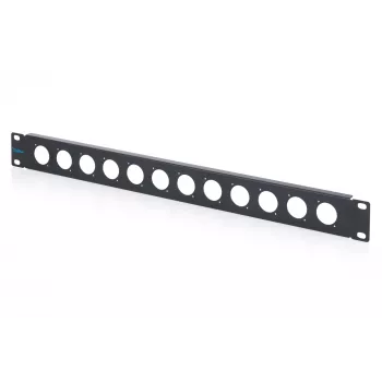 DIGITUS 1U Rack tukšais panelis 12 x D-Type moduļiem, 19 collu, melns