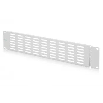 DIGITUS DN-97694 1U 19 collu eņģes ventilējams aizpildījuma panelis ar ātrās atbrīvošanas mehānismu, RAL 7035 pelēks