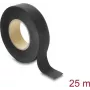 Delock auduma lente 25 m x 19 mm, ar roku noraujama, pašlīmējoša, melna