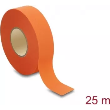 Delock auduma lente 25 m x 25 mm, plīsumizturīga, pašlīmējoša, oranža
