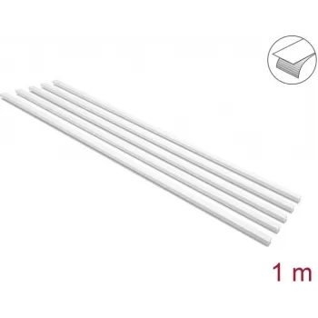 Delock pašlīmējošs kabeļu kanāls ar bīdāmu vāku 20 x 10 mm, 1 m, 5 iepakojumā, balts