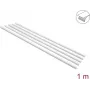 Delock pašlīmējošs kabeļu kanāls ar bīdāmu vāku 20 x 10 mm, 1 m, 5 iepakojumā, balts