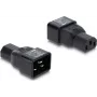 Delock IEC 60320 C20 uz C13 strāvas adapteris, vīrišķais spraudnis uz sievišķo ligzdu, 10 A, 250 V, taisns, melns