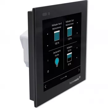 Homematic IP Glass Display sienas termostats (HmIP-WGD) - Melns