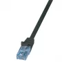 LogiLink Cat.6A U/UTP Patch Cable, 10m, Melns, LSZH, 10Gbps