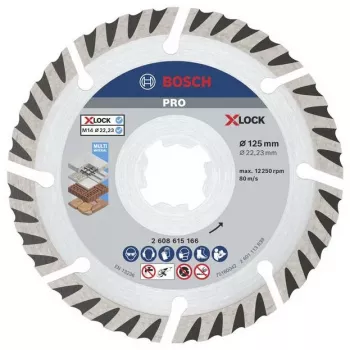 BOSCH POWERTOOLS PRO Dimanta griešanas disks X-LOCK MultiMaterial, Ø 125 mm (2 gab., urbums 22,23 mm)