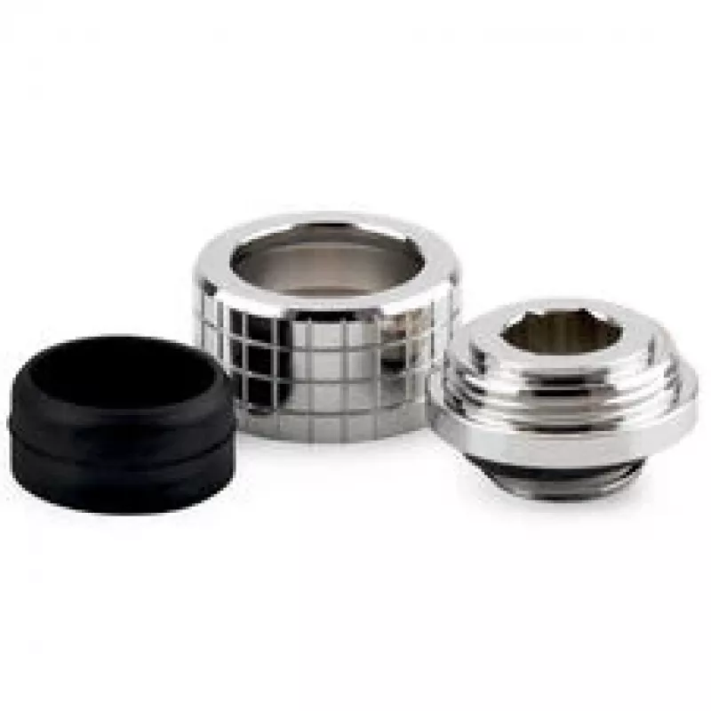Thermal Grizzly DeltaMate kompresijas savienotājs, misiņš - spīdīgs niķelis, 14 mm cietajām caurulēm, G1/4 inch vītne