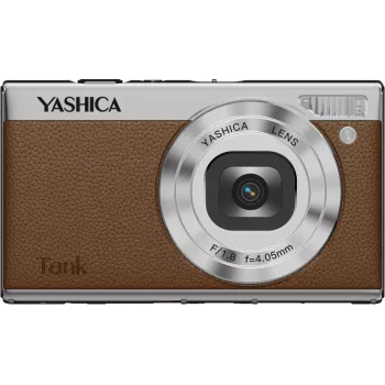 Yashica Tank Compact Brown 35mm filmkamera ar iebūvētu zibspuldzi