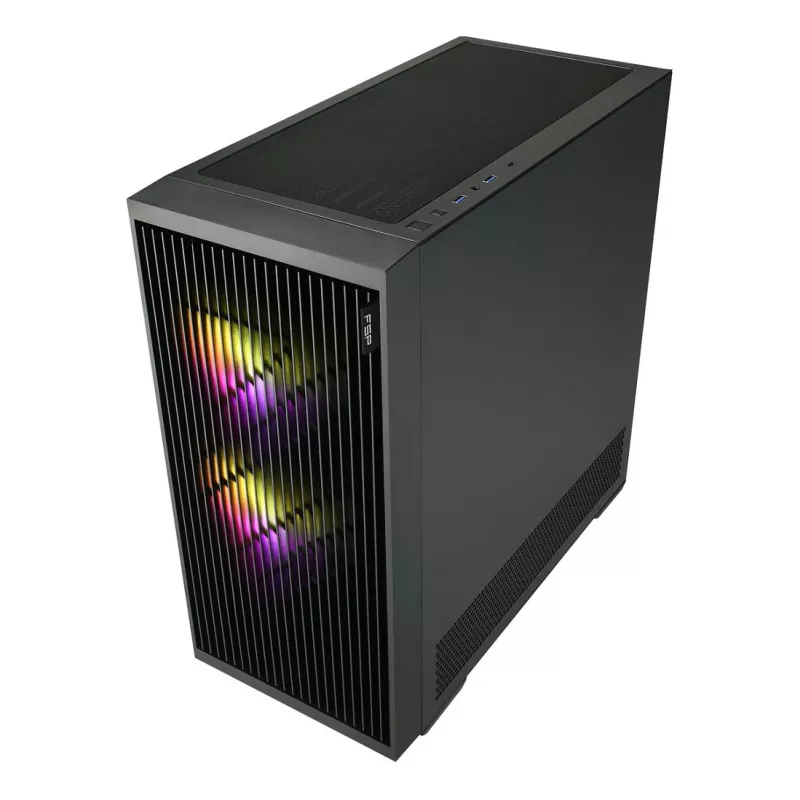 Fortron M330 Mini torņa korpuss ar rūdītu stiklu, melns