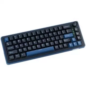Ducky OK-M 65 mehāniskā spēļu tastatūra, 65% formas faktors, karsti maināmi slēdži, RGB fona apgaismojums, ANSI izkārtojums, KTT Baby Blue slēdži