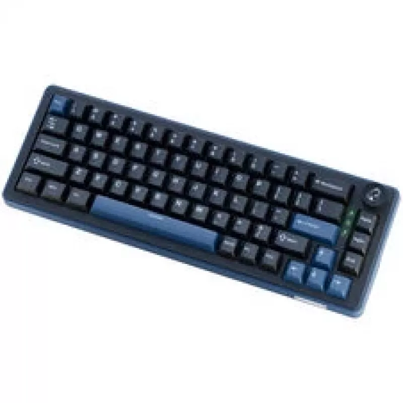 Ducky OK-M 65 mehāniskā spēļu tastatūra, 65% formas faktors, karsti maināmi slēdži, RGB fona apgaismojums, ANSI izkārtojums, KTT Baby Blue slēdži